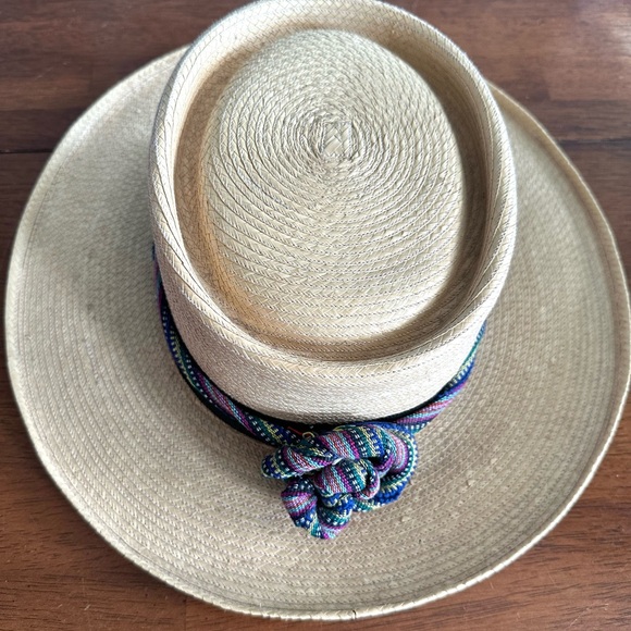 Vintage Ladies Panama Summer Hat-100% Palm Leaves. La Giralda Palm Hat - Picture 10 of 10